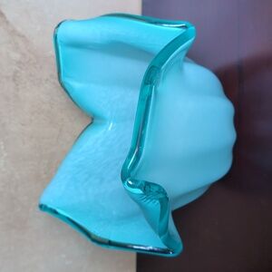 Murano Art Glass Heavy Handmade  Handkerchief Bowl